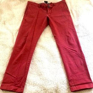 Jcrew chinos stretch slim red size 29×30